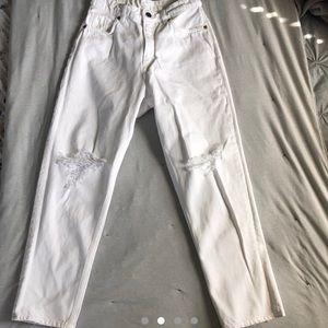 MONKI white mom jeans